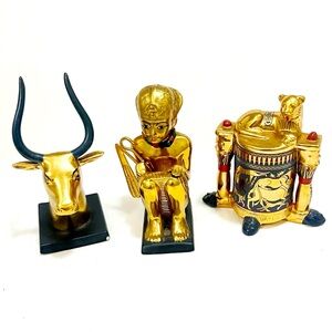Franklin mint Egyptian collection museum 3 figures 1989